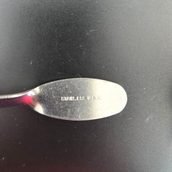 8-Pc Vintage 3" Stainless Steel Cocktail Appetizer 3 Prong Sporks Made In USA - Picture 2 of 4